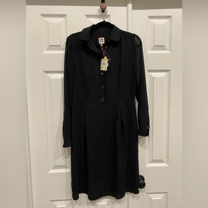 New! Anne Klein black women’s long sleeve shirt dress size 4